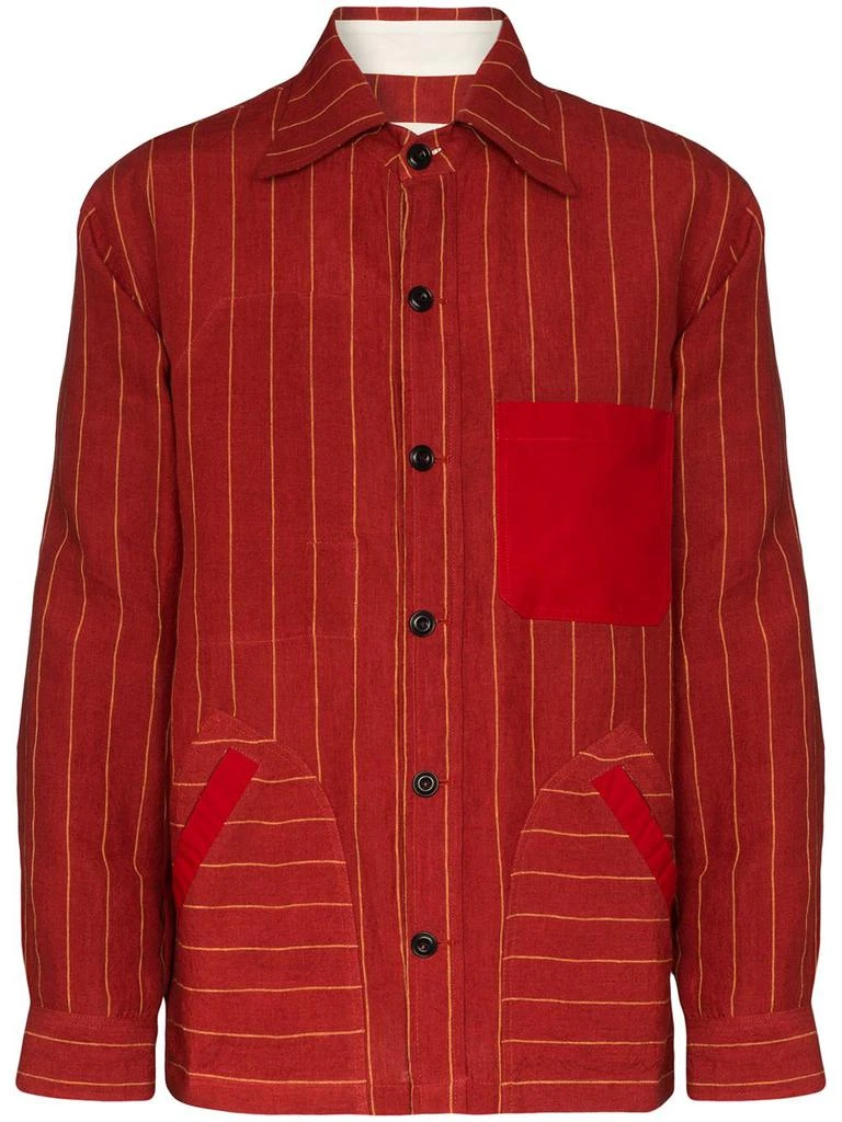 Nicholas Daley Yussef striped shirt jacket - men 1