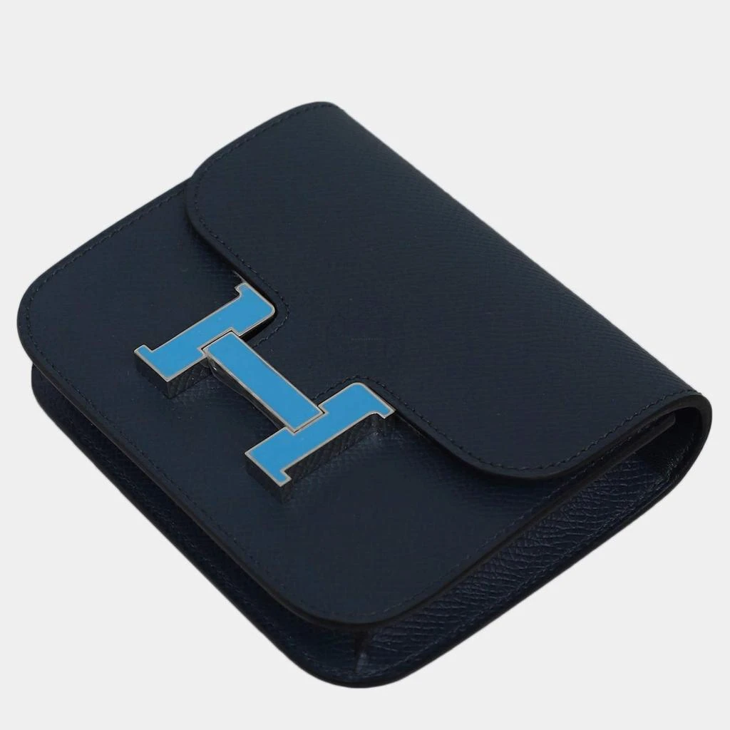 Hermes Hermes Blue Epsom Constance Slim Wallet 4