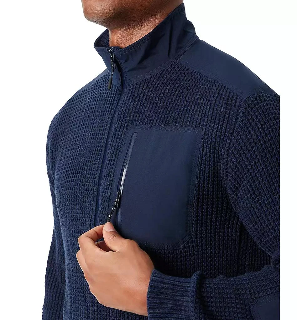 BASS OUTDOOR Men
s Quarter-Zip Long Sleeve Pullover Patch Sweater 4
