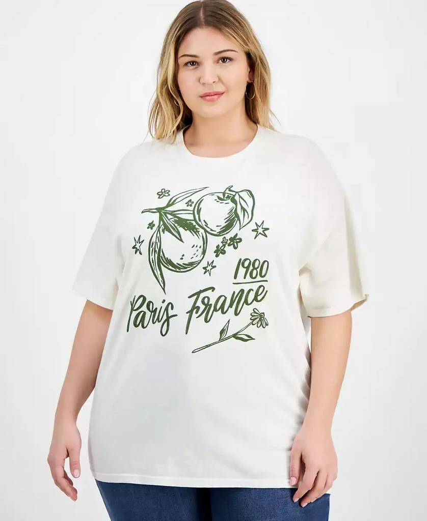 Rebellious One Trendy Plus Size Cotton Paris France 1980 T-Shirt 1