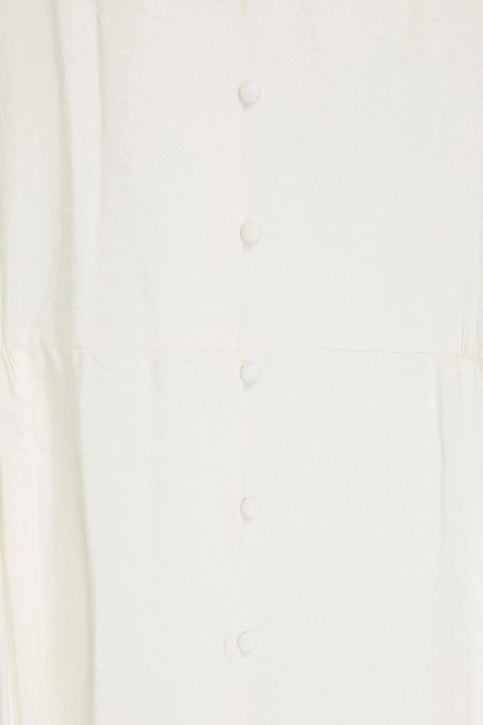 Khaite Leif gathered twill maxi dress 4