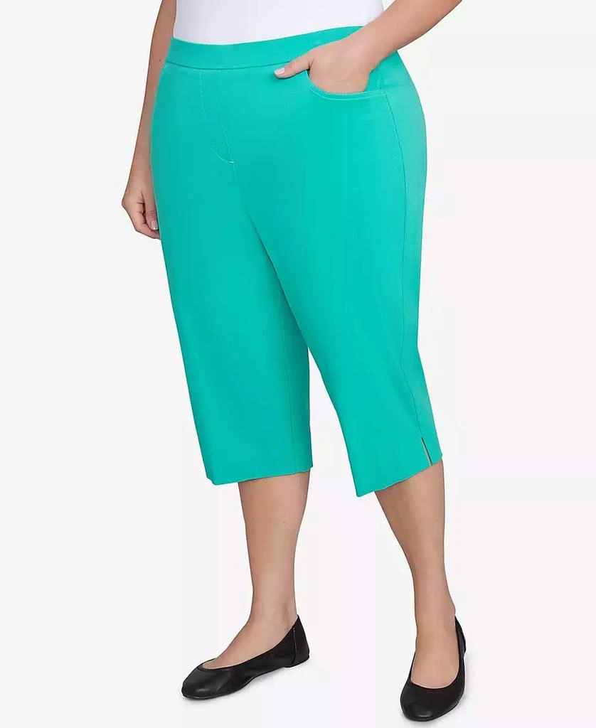 Alfred Dunner Plus Size Classic Flat Front Allure Clamdigger Pants 3