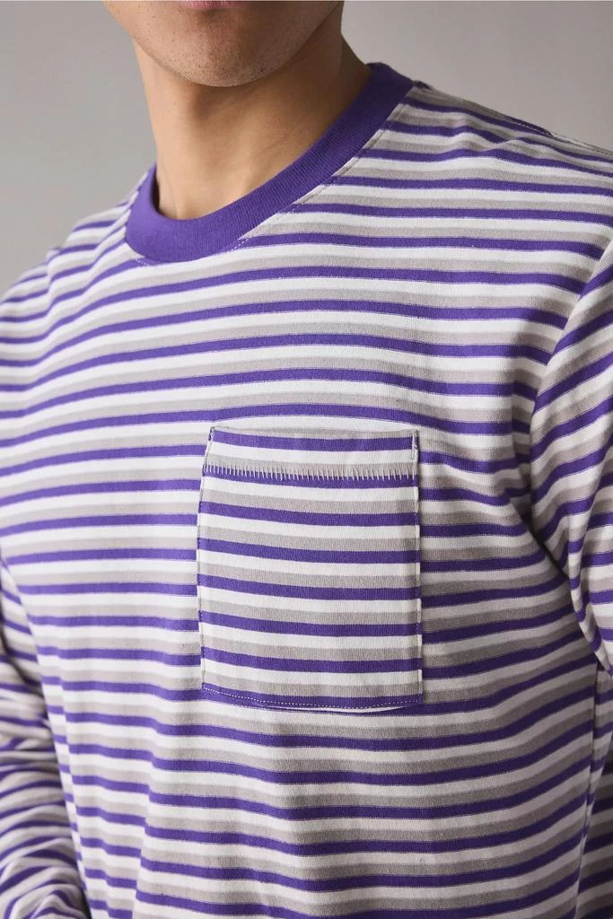 BDG BDG Bonfire Stripe Cropped Long Sleeve Pocket Tee 4