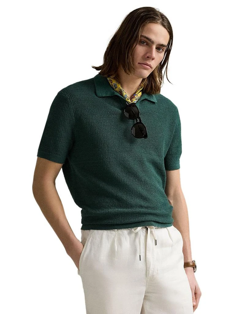 Ralph Lauren Mesh Knit Linen Short Sleeve Sweater 1