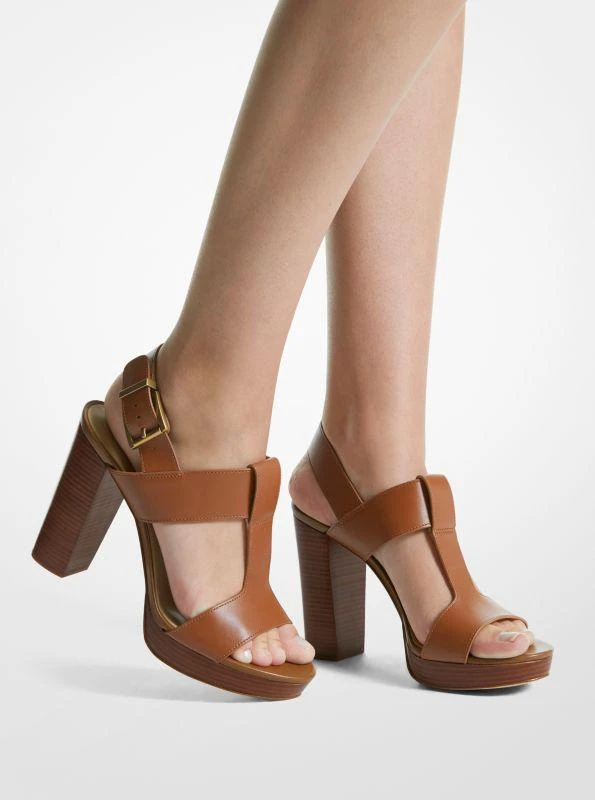 Michael Kors Becker Leather Platform Sandal 4