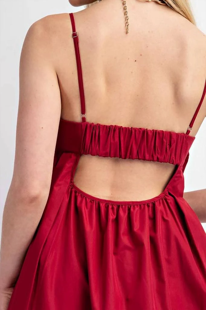 Gigio - Open Back Midi Dress  On Sale Now with Up to 32% Off | Discover  Exclusive Deals & Savings at BeyondStyle  Authentic GiGiO women > dresses  > midi|584087937|clothing|dresses|midi|om|polyester|red|solid|under $50