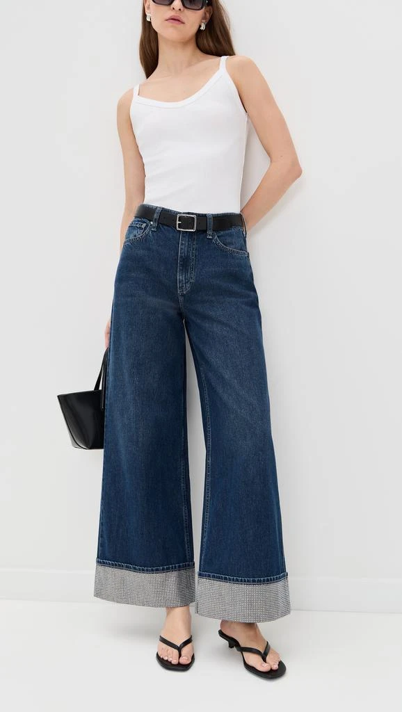 Rag & Bone Sofie High-Rise Ankle Wide Leg With Cuff Jeans 4