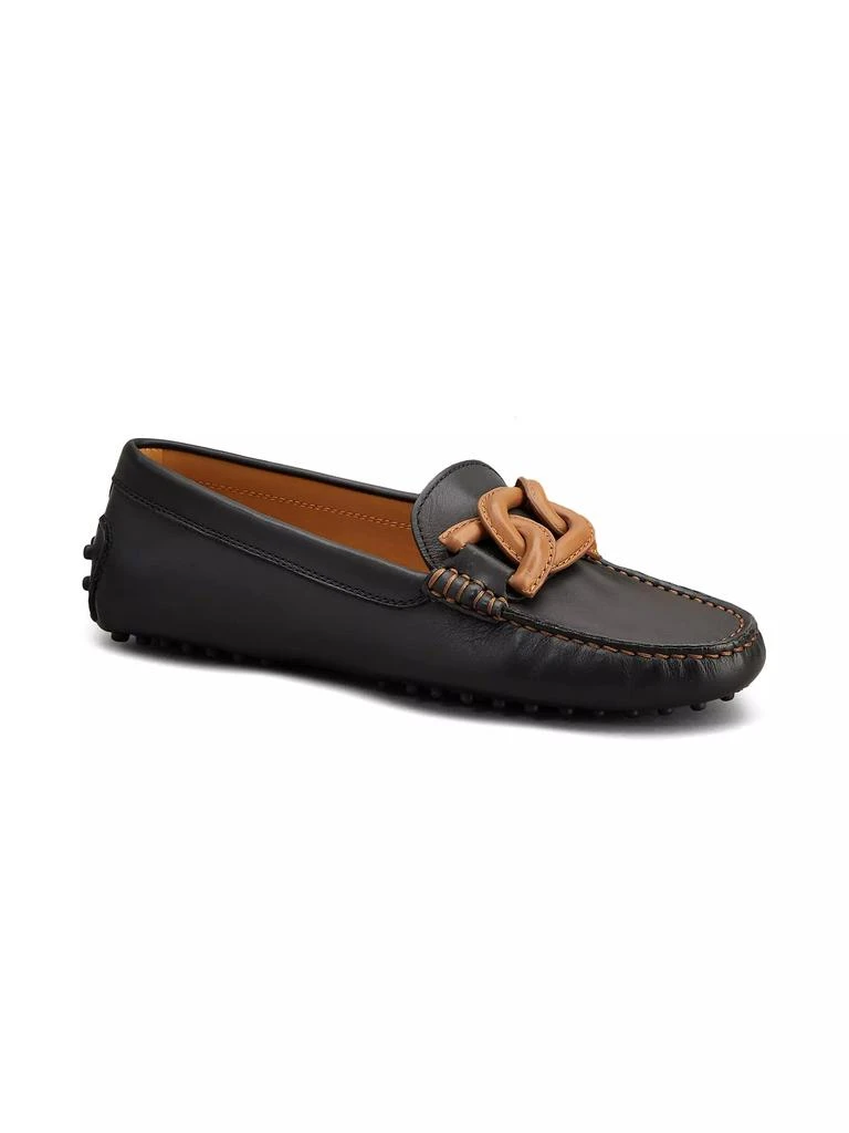 Tod's Logo-Accented Leather Driving Loafers 1