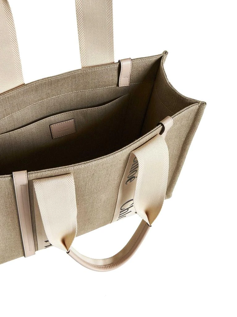 Chloé CHLOé | Medium Woody tote bag in linen | Women | PZ 5