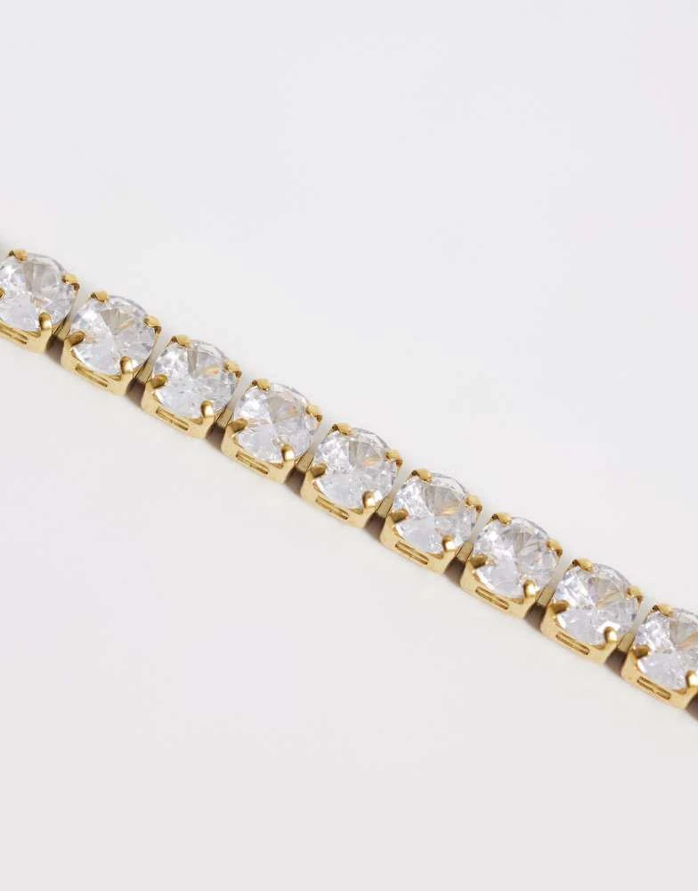 Abbott Lyon Abbott Lyon tennis bracelet in 18k plated stainless steel in gold 3