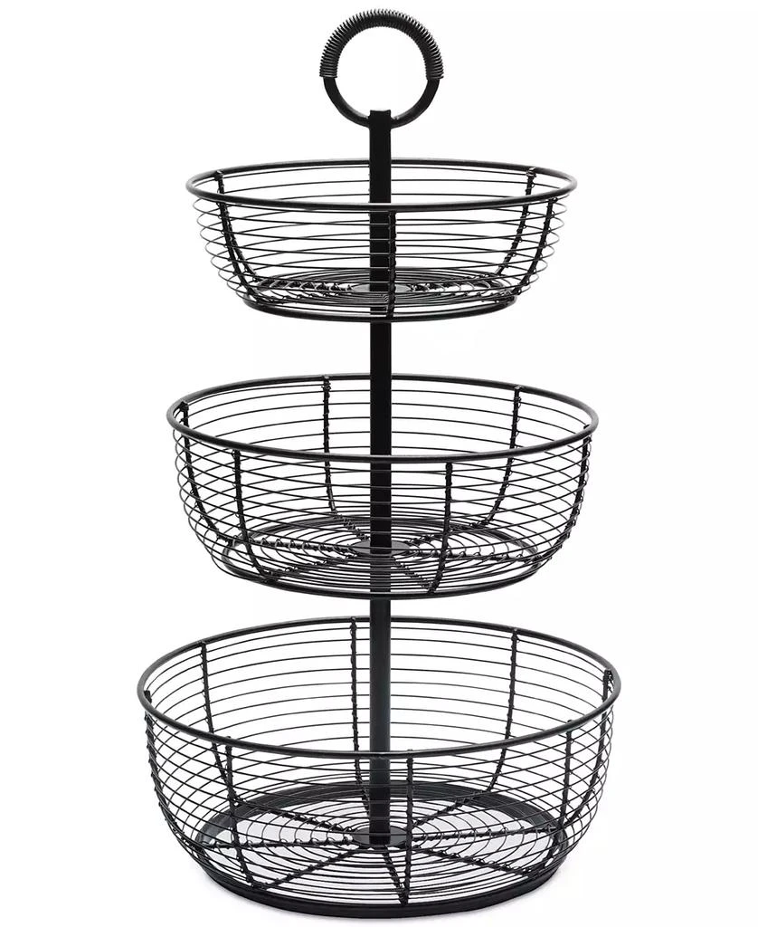 Mikasa Gourmet Basics By Round Wrap 3-Tier Basket 1