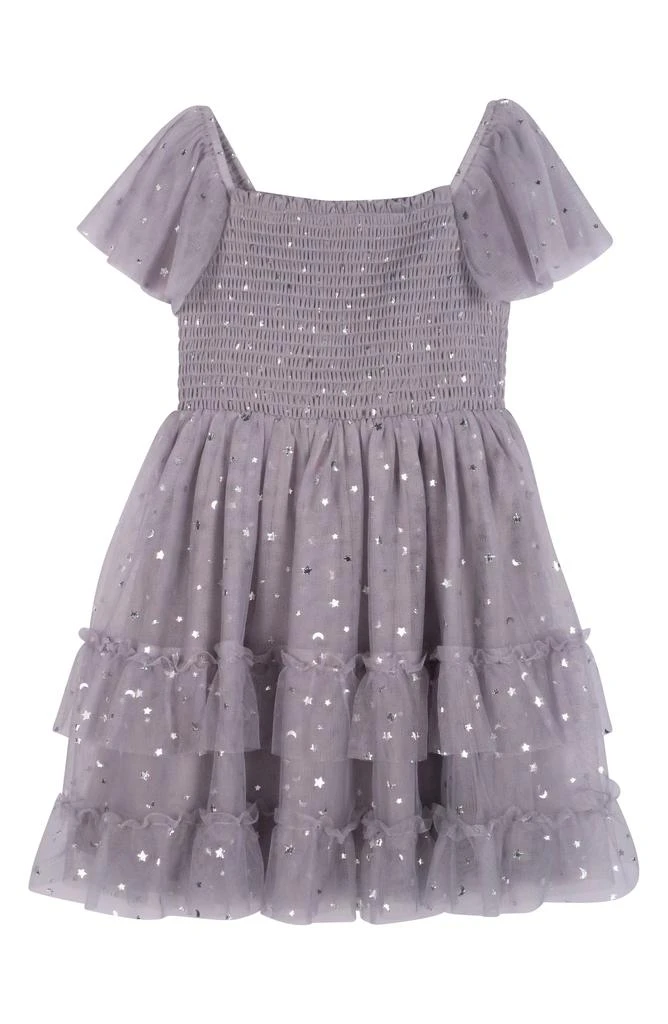 Zunie Kids' Sparkle Flutter Sleeve Mesh Dress 1