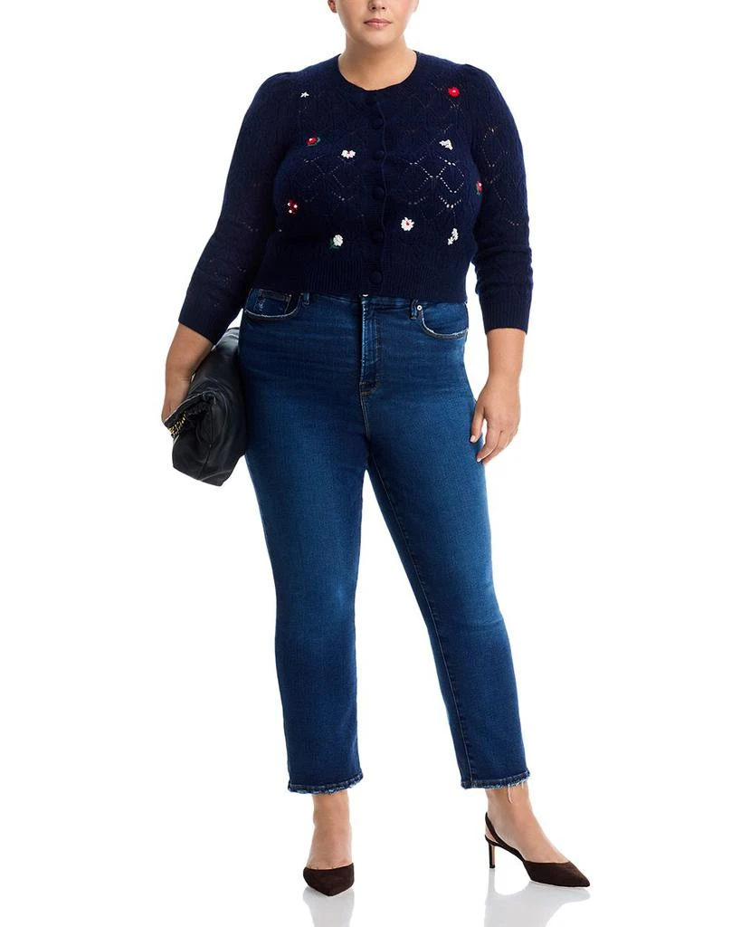 AQUA AQUA 100% Cashmere Crewneck Cardigan Sweater - Exclusive 7