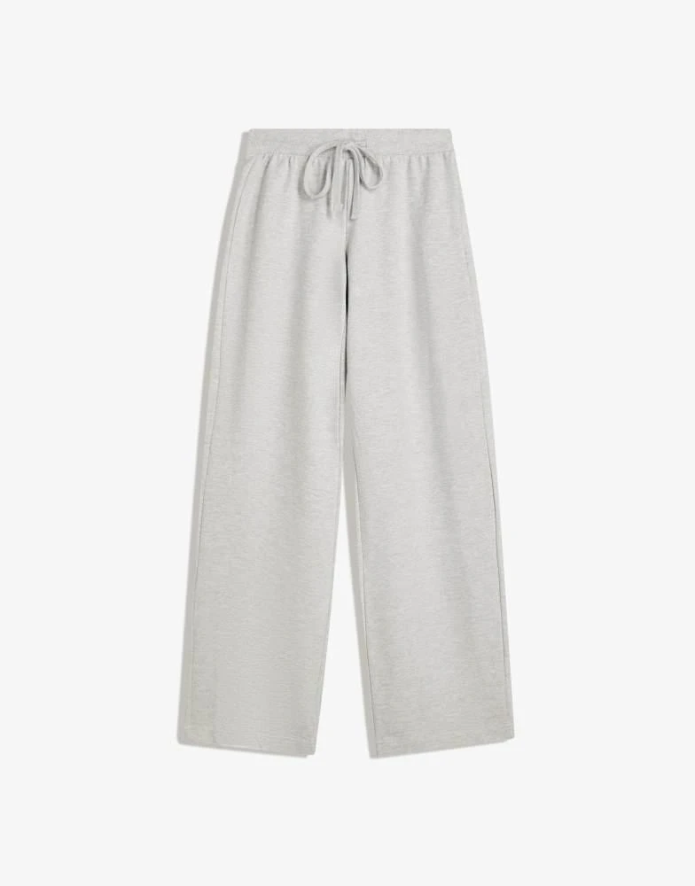 Bershka Bershka Plush jersey trousers in light grey 3