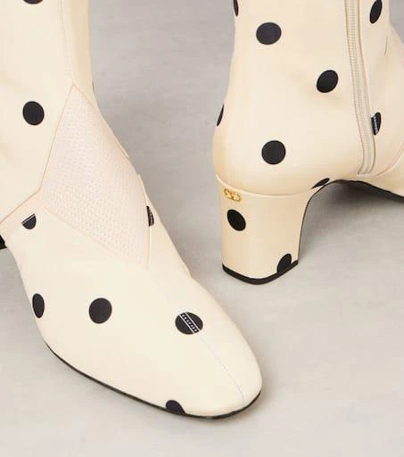 Valentino Equivoque 60 leather-trimmed knee-high boots 5