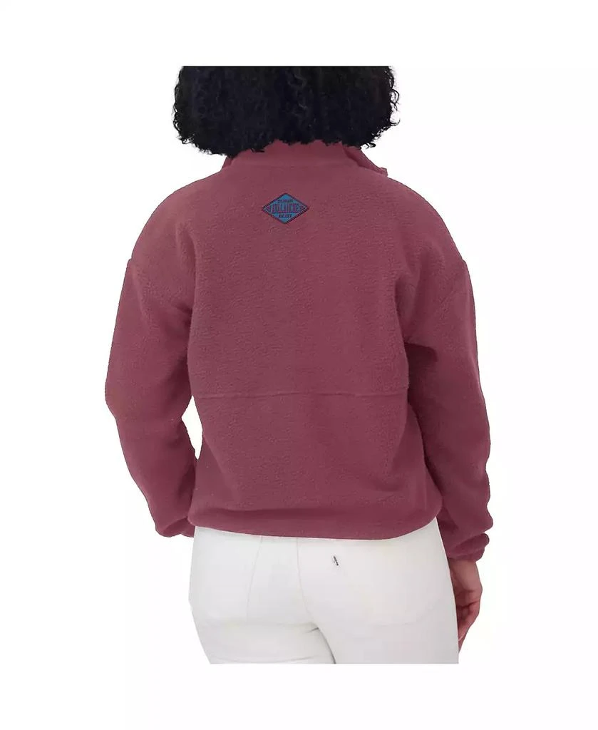 WEAR by Erin Andrews Women's Burgundy Colorado Avalanche Polar Fleece Half-Zip Jacket 2