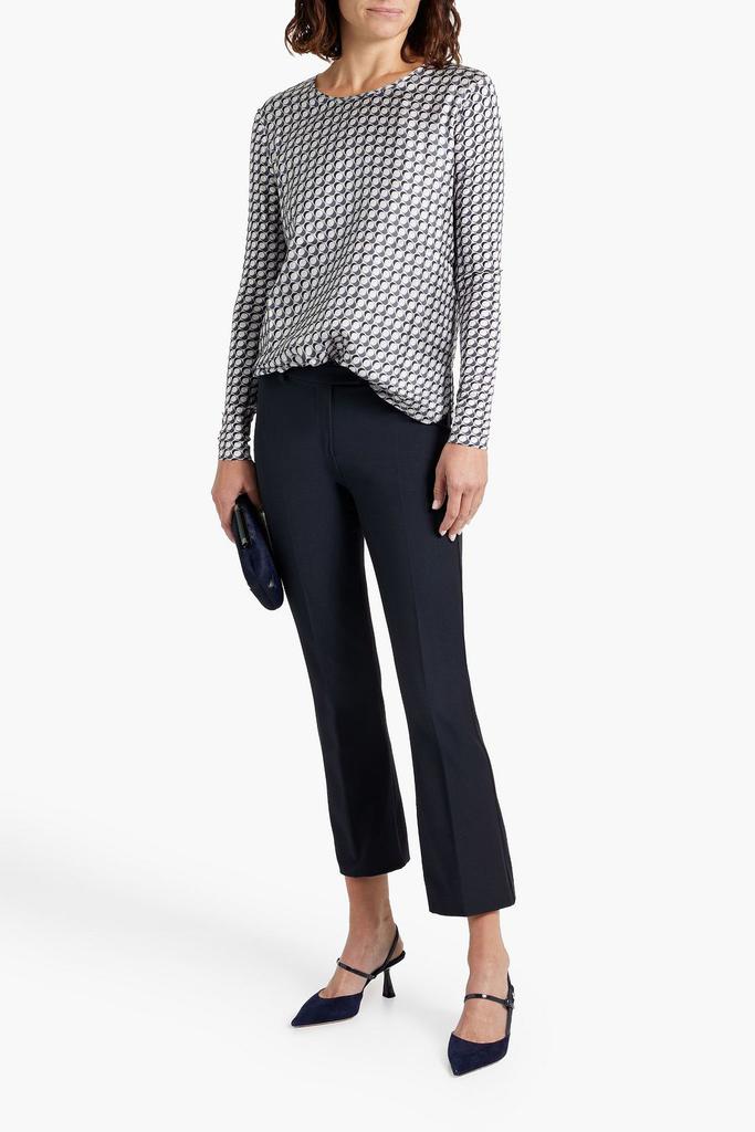 Max Mara Cotton-blend twill kick-flare pants