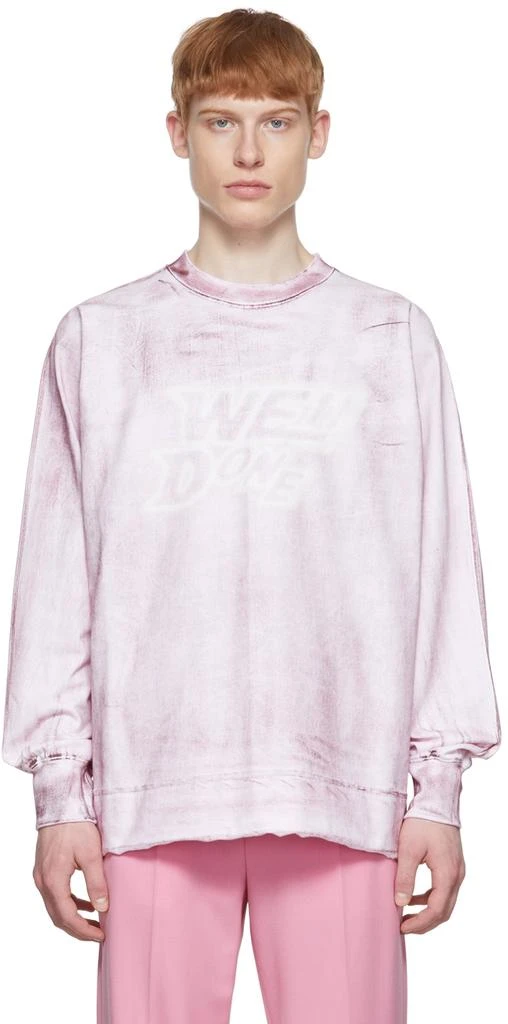 We11done Red Cotton Long Sleeve T-Shirt 1