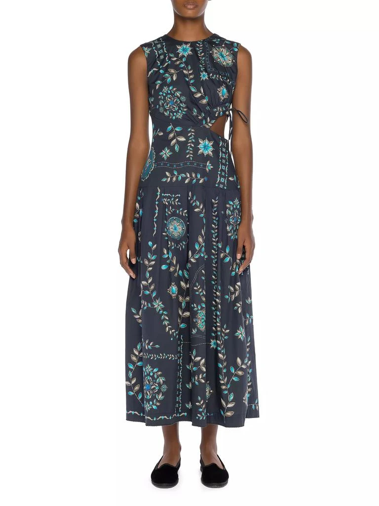 Agua by Agua Bendita Alma Otono Relicario Printed Cut-Out Maxi Dress 3