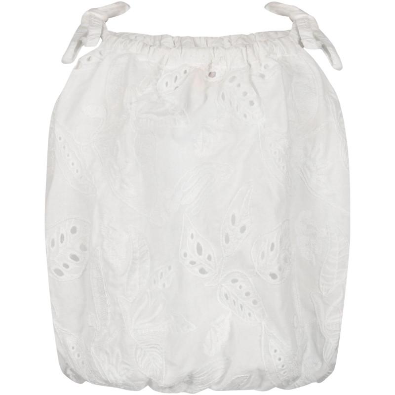 Devotion Embroidered cotton top in white