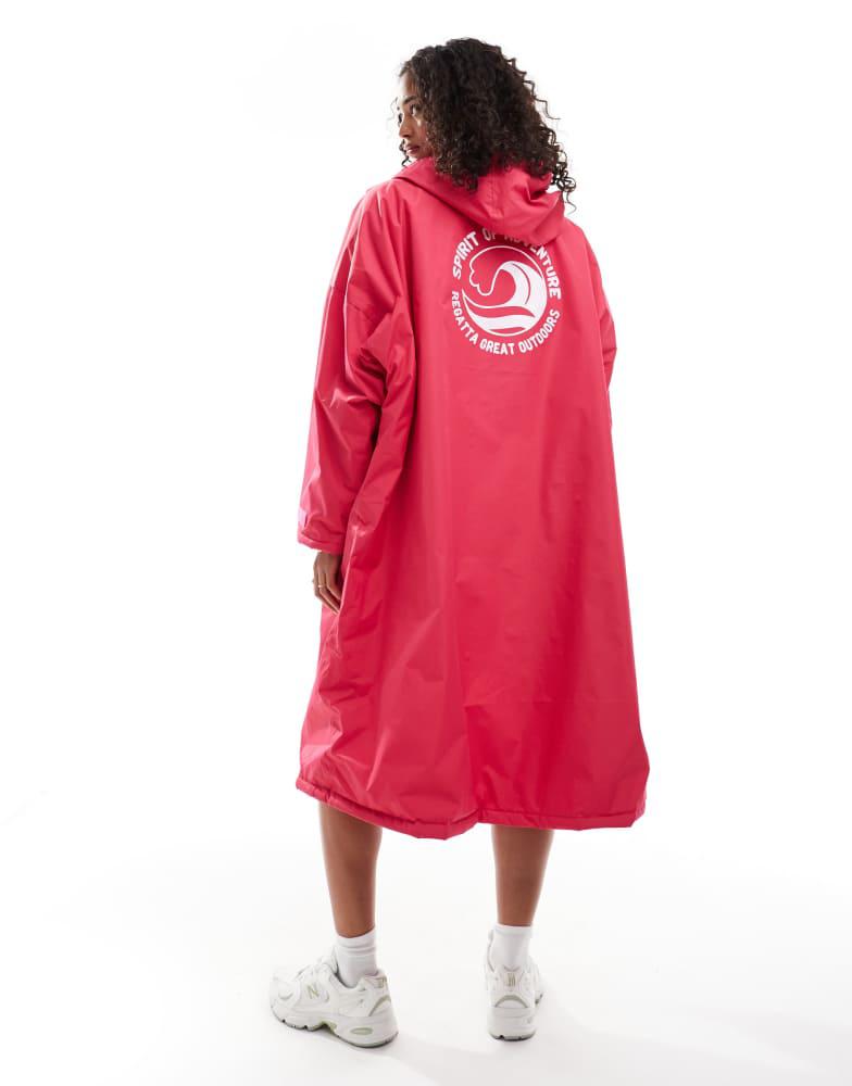 Regatta Regatta Adult waterproof robe in pink potion