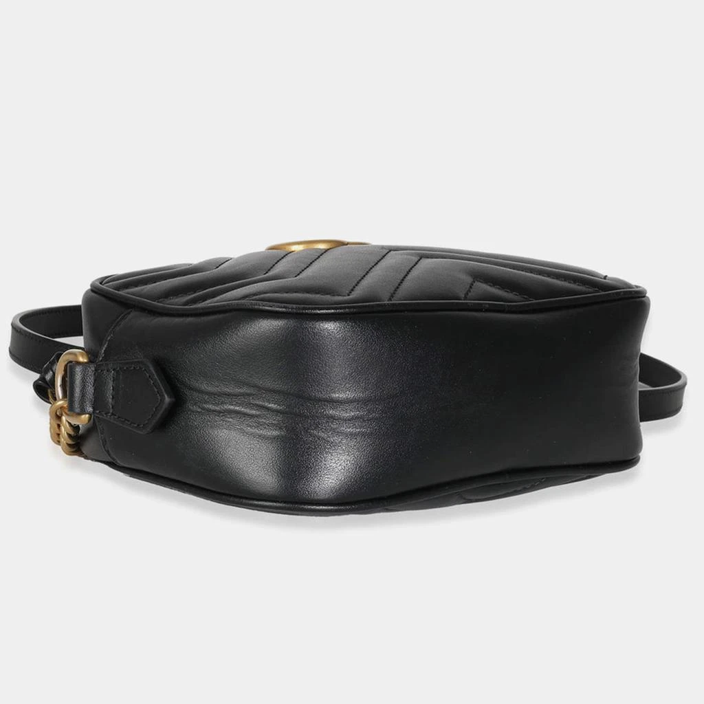 Gucci Gucci Black Leather Mini GG Marmont Camera Shoulder Bag 8
