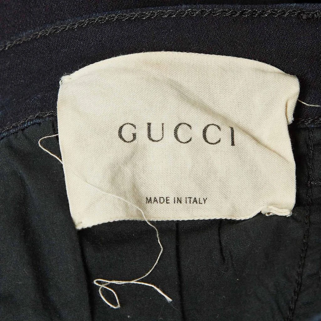 Gucci Gucci Black Snake Applique Denim Skinny Fit Jeans S Waist 26" 5