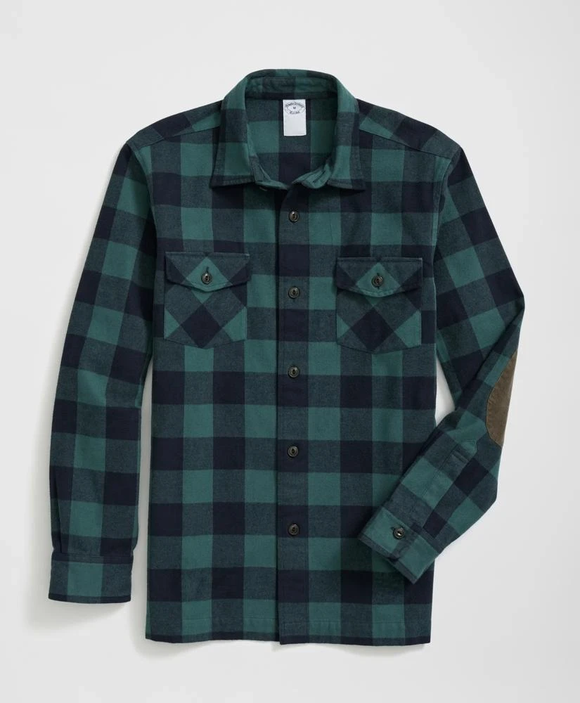 Brooks Brothers Cotton Shirt Jacket in Plaid Portuguese Flannel 1