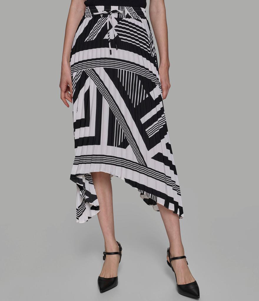 Karl Lagerfeld Paris PLEATED HIGH WAISTED MIDI SKIRT