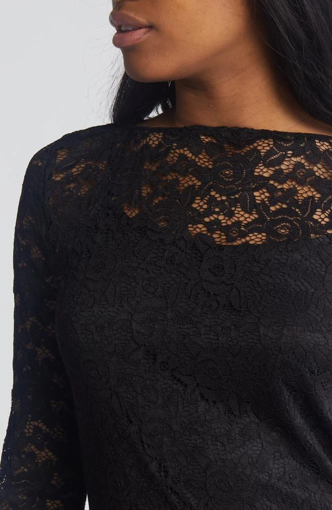Topshop Lace Overlay Long Sleeve Dress 4