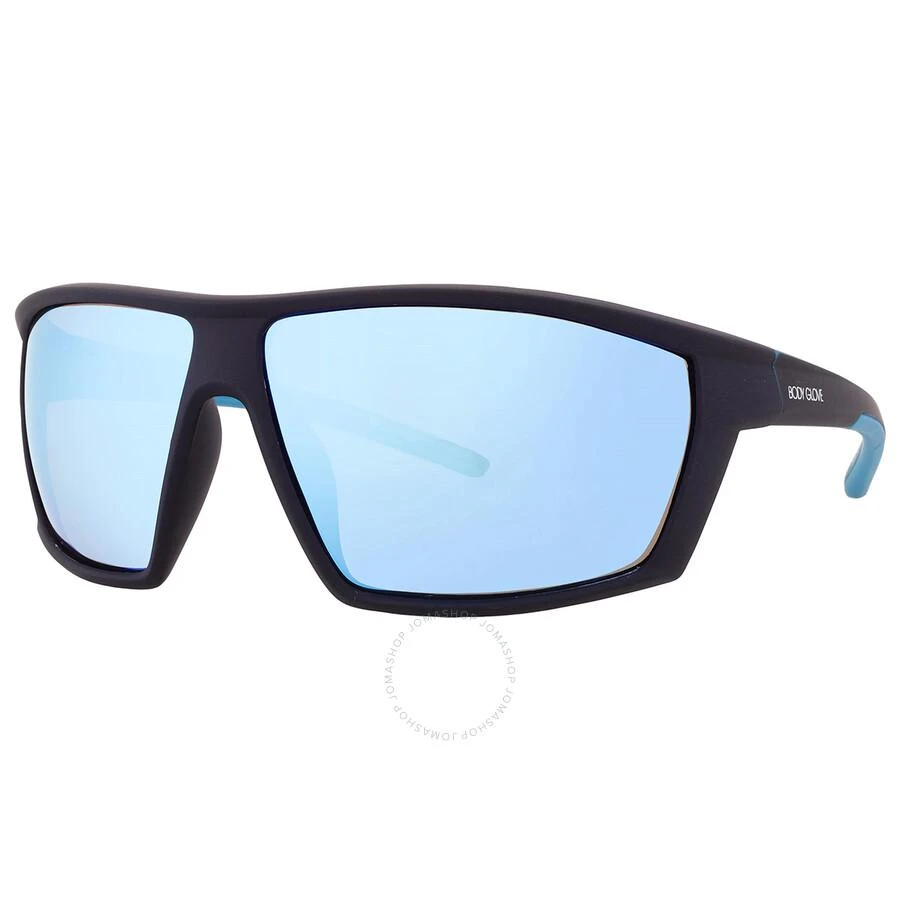 Body Glove BG 25 418 Polarized Blue Mirror Wrap Unisex Sunglasses 10270154.CGR BLKGRN 2