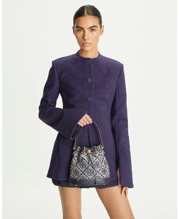 Tory Burch T Monogram Jacquard Bucket Bag 4