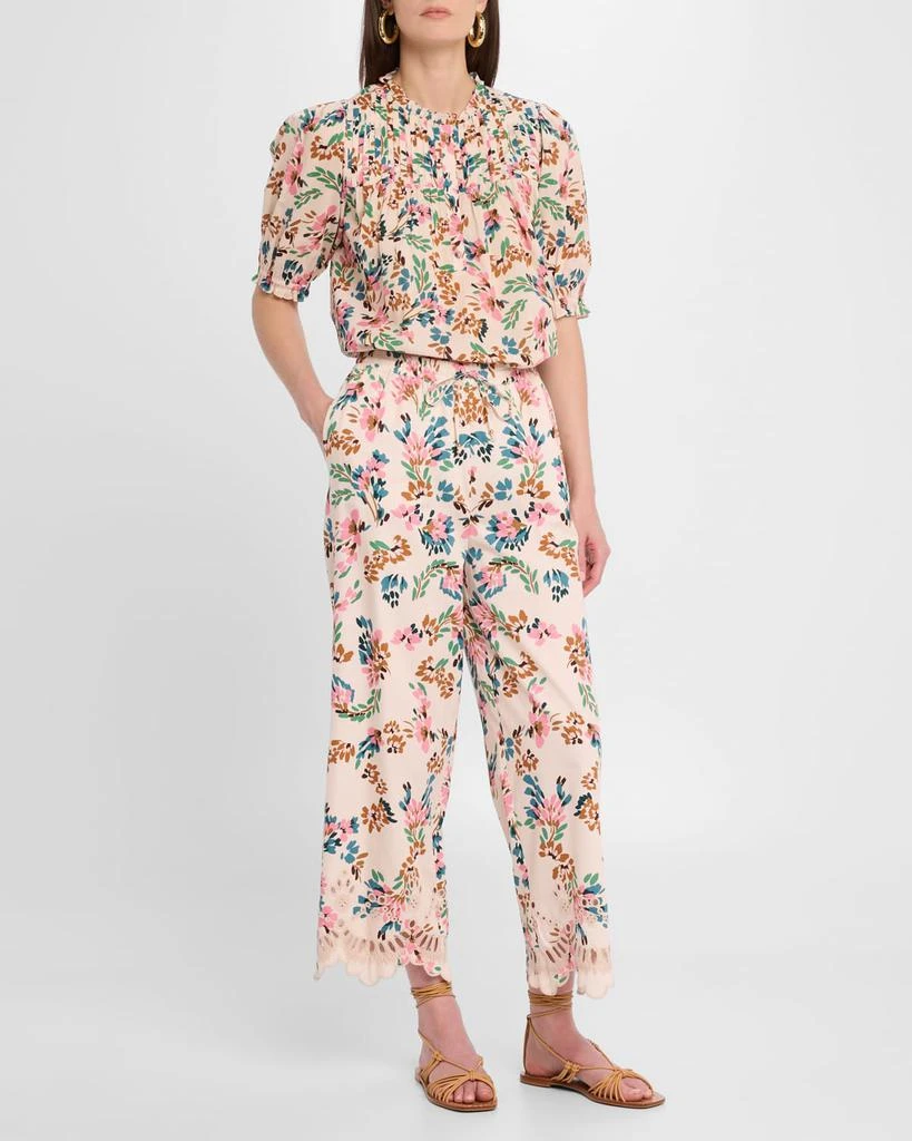 FIGUE Lizzy Straight-Leg Crop Pull-On Pants 2