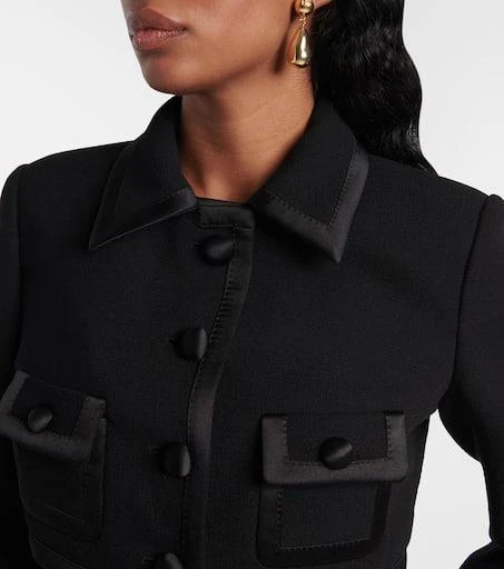 Dolce 
Gabbana Cropped wool and silk-blend jacket 4