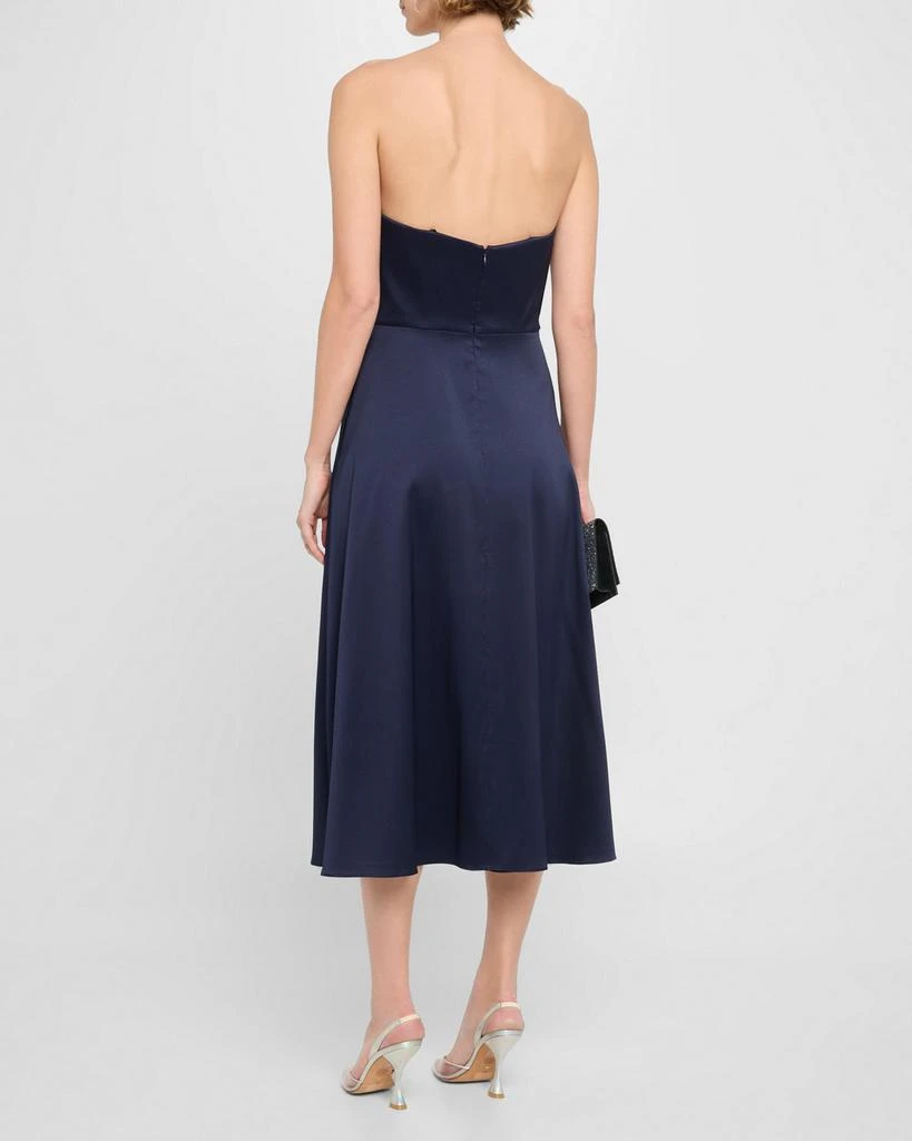 Aidan Mattox Strapless Bow-Front Stretch Mikado Midi Dress 3