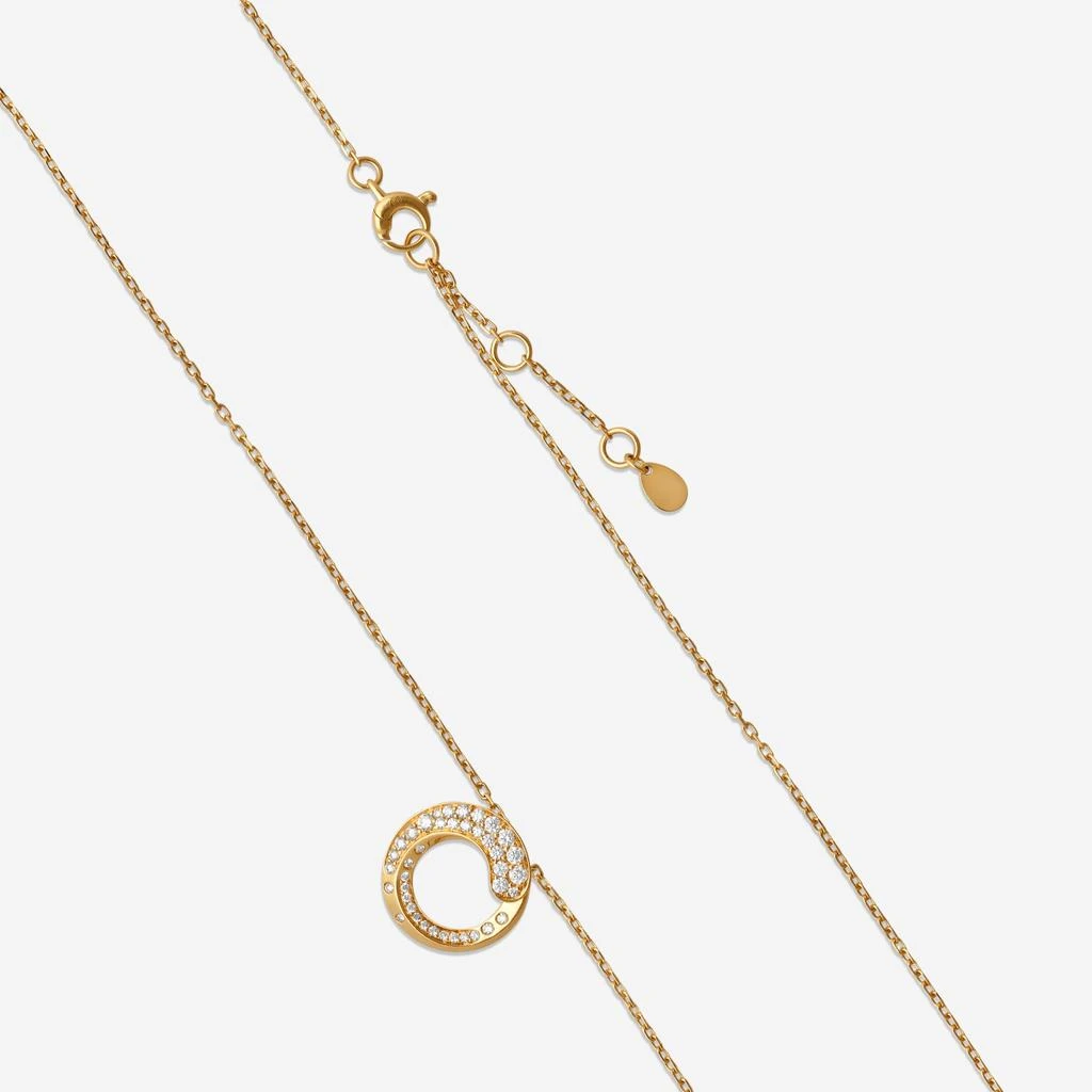 Crivelli Crivelli 18K Yellow Gold Diamond Circle Pendant Necklace P0009E 4