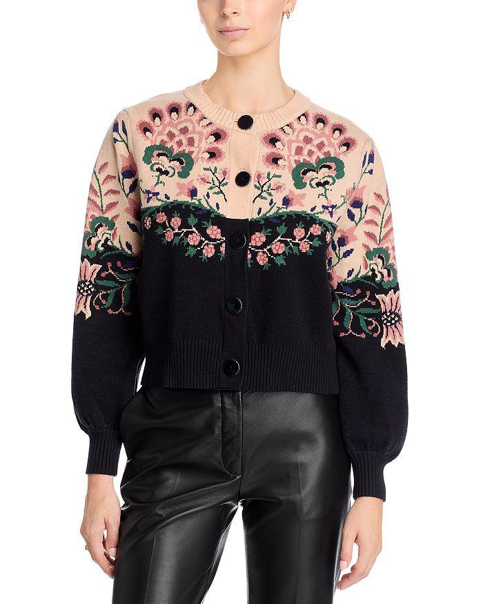 Farm Rio Belle Garden Mixed Knit Cardigan