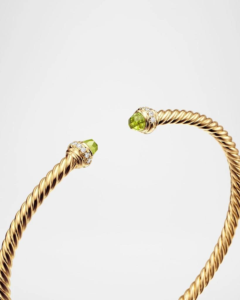 David Yurman Cablespira Bracelet with Gemstone in 18K Gold, 3mm 6