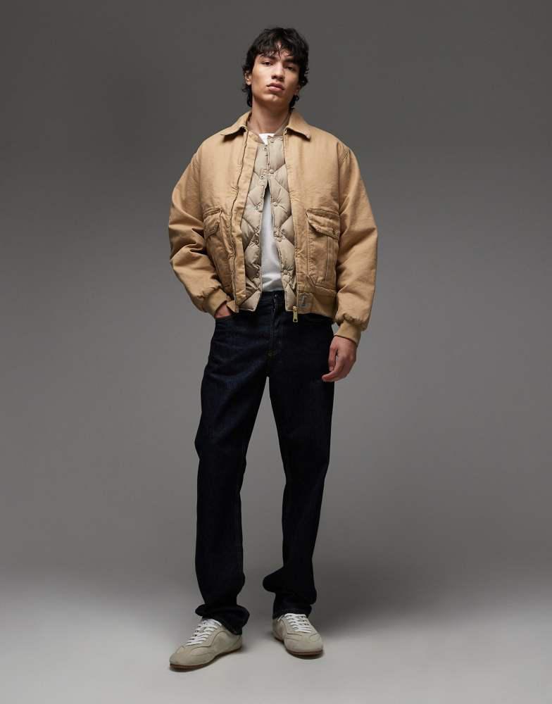 Carhartt WIP stanton jacket in light brown – On Sale Now with Up