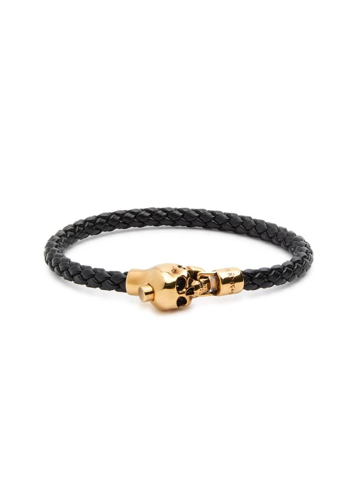 Alexander McQueen Skull woven leather bracelet 1