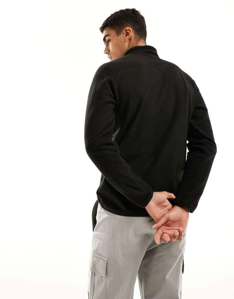 The North Face The North Face Glacier 1/4 zip central logo fleece in black 4