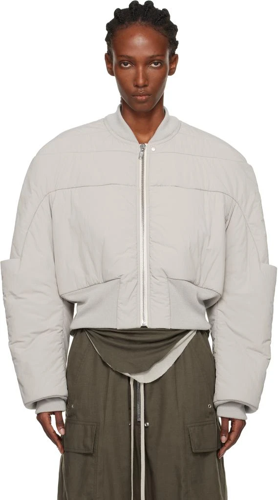 Rick Owens Off-White Concordians Girdered Cropped Bomber Down Jacket 1