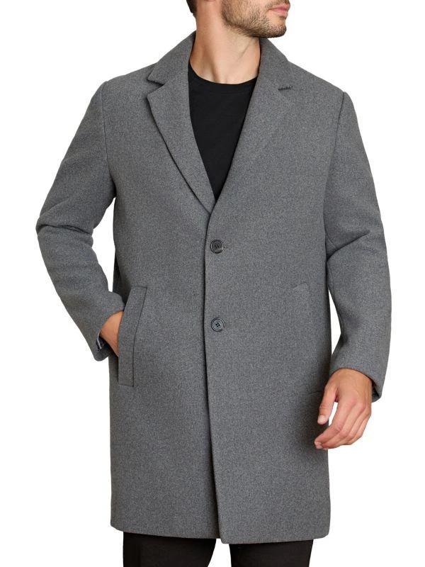 Sam Edelman Single Breasted Wool Blend Top Coat 3