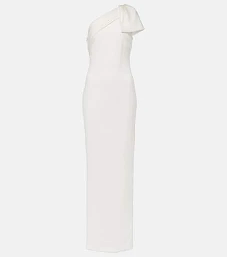 ROLAND MOURET Bridal one-shoulder satin crêpe gown 1