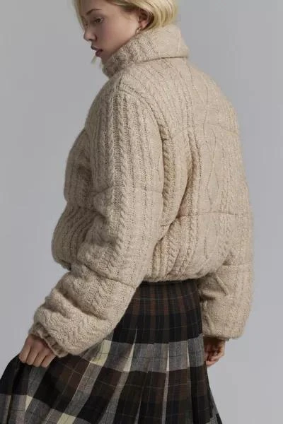 Blank NYC BLANKNYC Short List Cable Knit Sweater Jacket 3