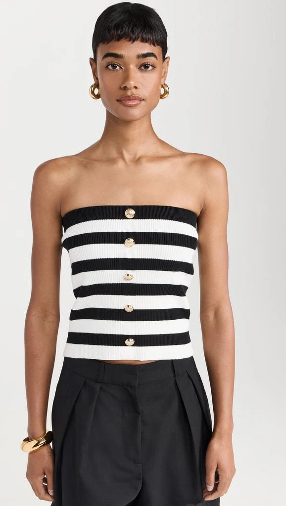 endless rose Striped Strapless Top 6