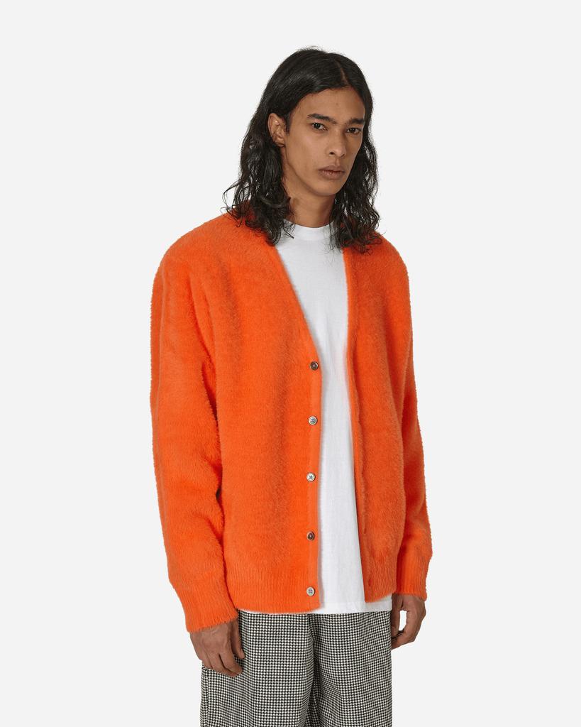 Stüssy Shaggy Cardigan Orange - Knitwear - BeyondStyle