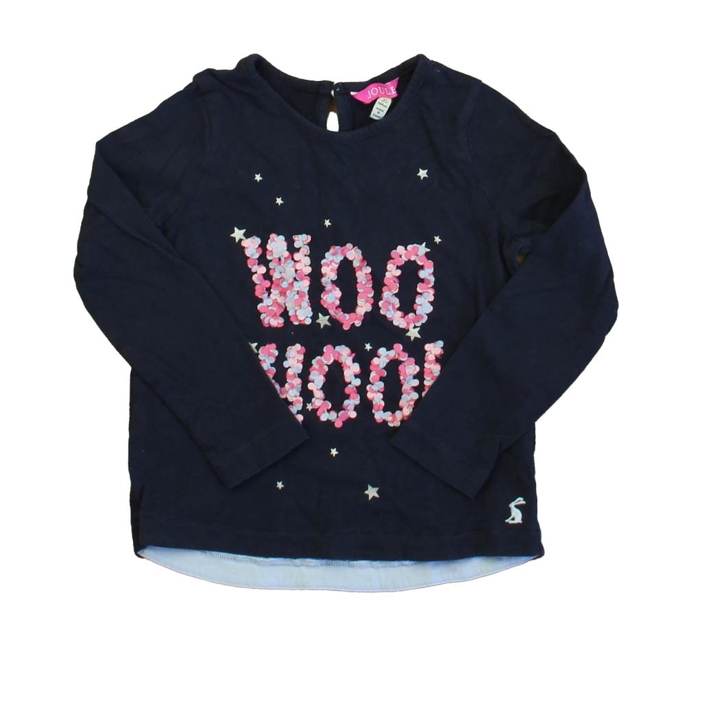 Joules Girls Navy | Pink Long Sleeve T-Shirt