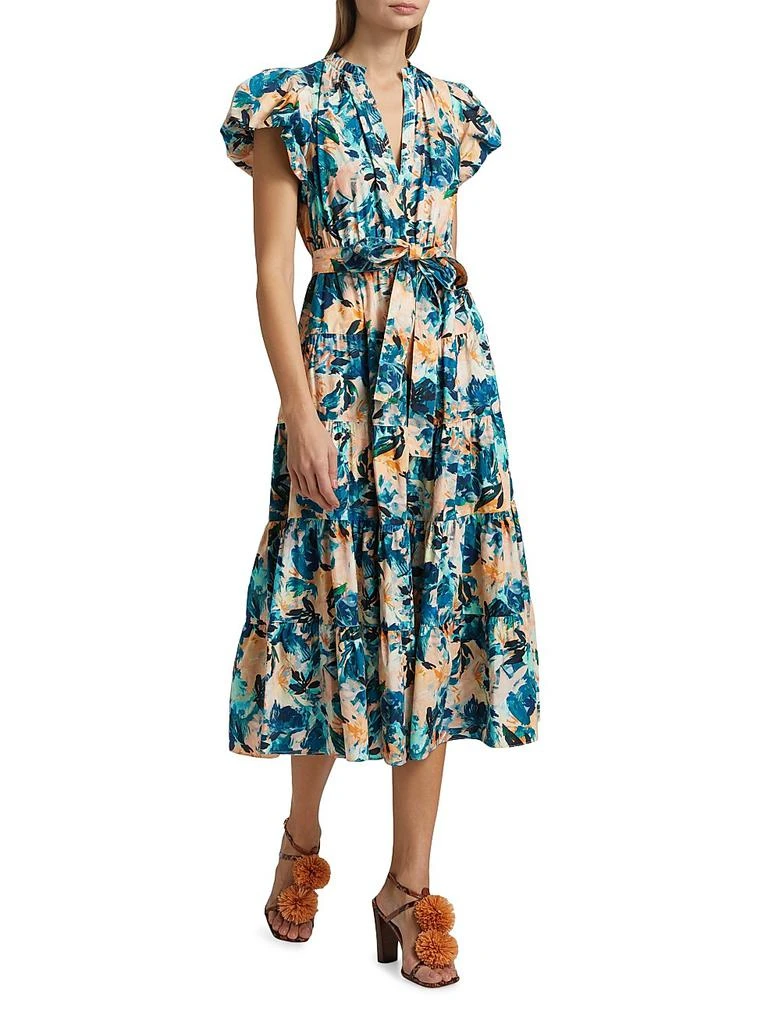 Ulla Johnson Ottilie Floral Cotton Midi-Dress 2