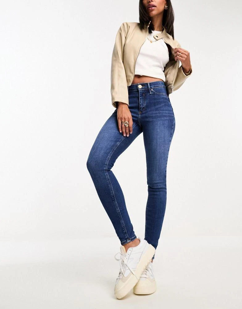 River Island River Island Molly mid rise sculpt skinny jeans in mid blue wash 5